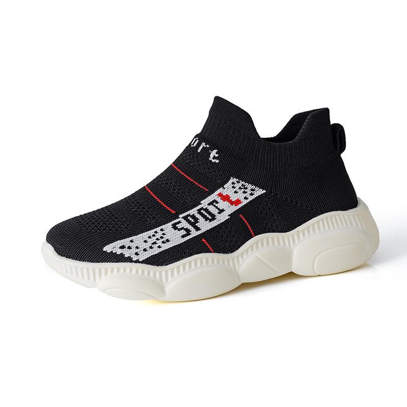 Новые одноклассники Корейская версия детских вязаных носков обуви мальчики и девочки эластичная спортивная повседневная обувь тканая поверхность одноклассники