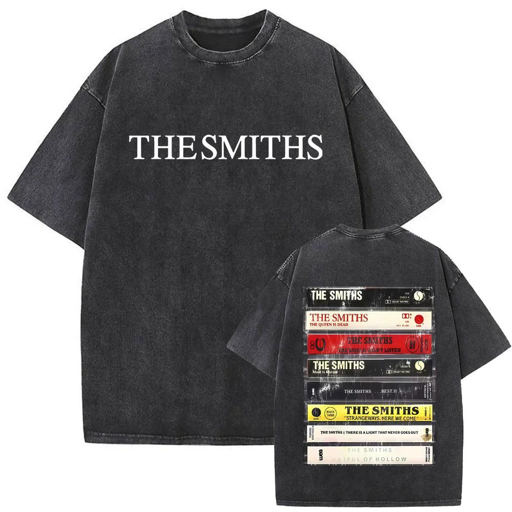 Rock Band The Smiths Более громкая Винтажная стираная футболка Альтернативная s Инди Морисси Футболка The Queen Is Dead Футболки Унисекс
