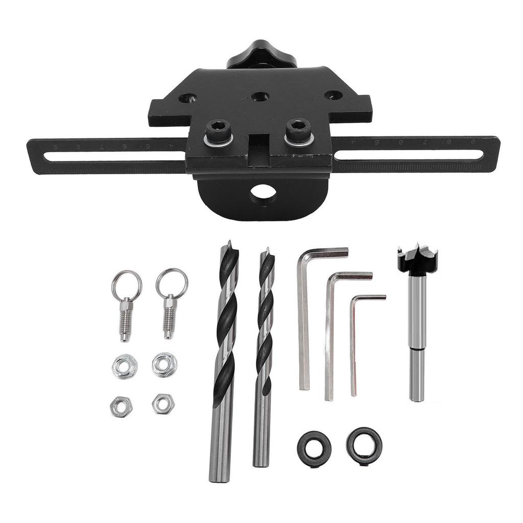 Drill Guide Puncher Locator 3 In 1 Multifunctional High Carbon Steel Dowel Drill Guide for