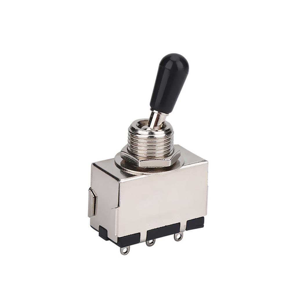 1 шт. закрытый 3-позиционный тумблер с черным наконечником, сменная часть для электрогитары в стиле LP