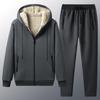 Men 'S Set Fleece Hoodie Pant Thick Warm Tracksuit Sportswear Hooded Track Suits Male Sweatsuit Tracksuit