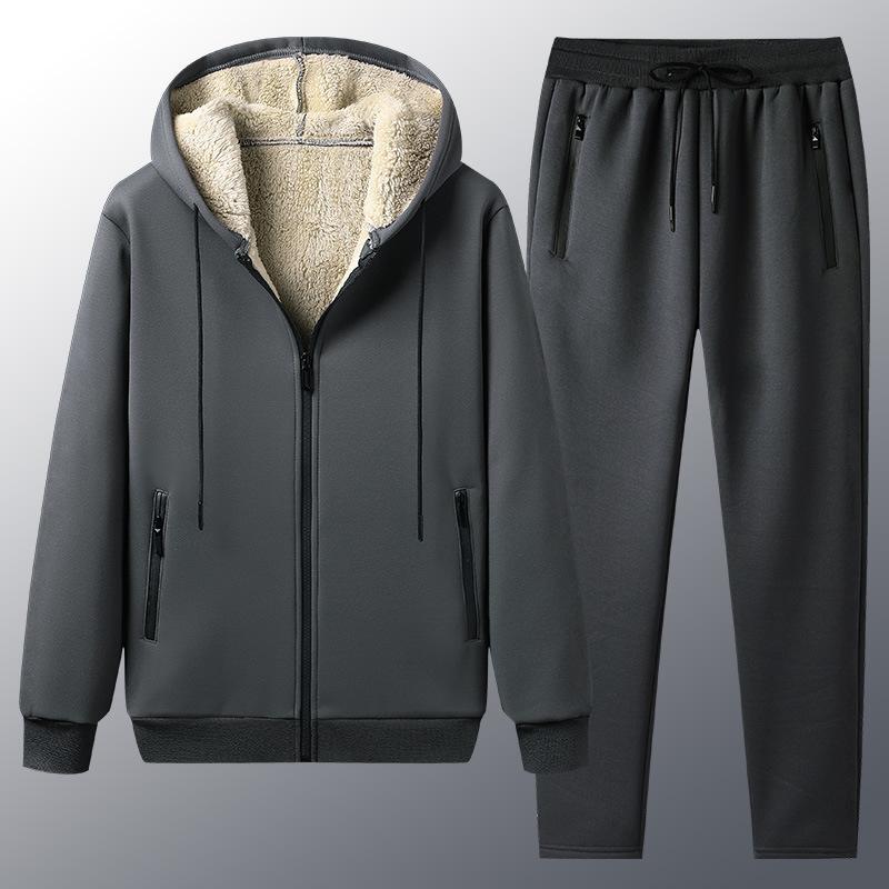 Men 'S Casual Suit Winter Sportswear Two -Piece Set