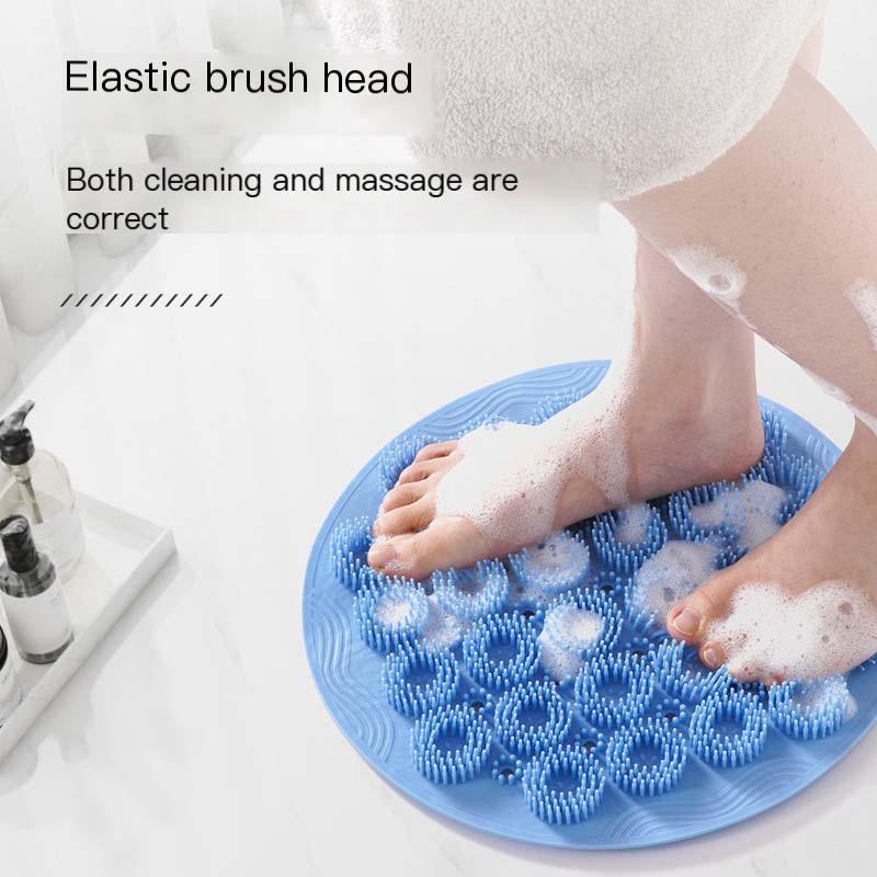 Силиконовый нескользящий массажный коврик для ванной комнаты, отшелушивающий массажный скребок для душа, массажная щетка для ванны, массажная щетка для мытья ног, инструмент для чистки тела, инструмент для купания
