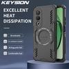KEYSION Полый чехол для отвода тепла для OPPO A3 Pro 5G Силикон+ПК Магнитное охлаждение Ударопрочный чехол для телефона для OPPO A3 Pro 5G