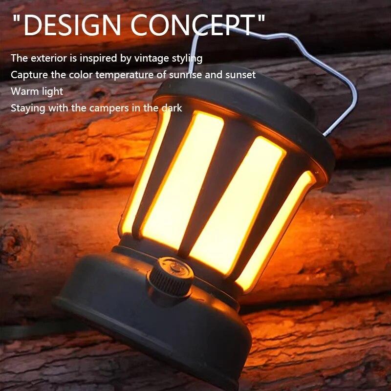 Лампа для кемпинга Ретро-лампы Портативные фонарики Фонарики Лампы для палаток Бесступенчатое затемнение Путешествие Наружное освещение