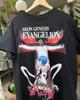 Аниме Neon Genesis Evangelion Редкий дизайн Черная футболка S2345XL NH24535 Унисекс футболка