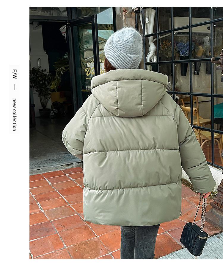 Women Jacket Winter Hooded Women's Cotton Coats Thickened Female Bread Clothes Comfortable and Youthful Outerwears