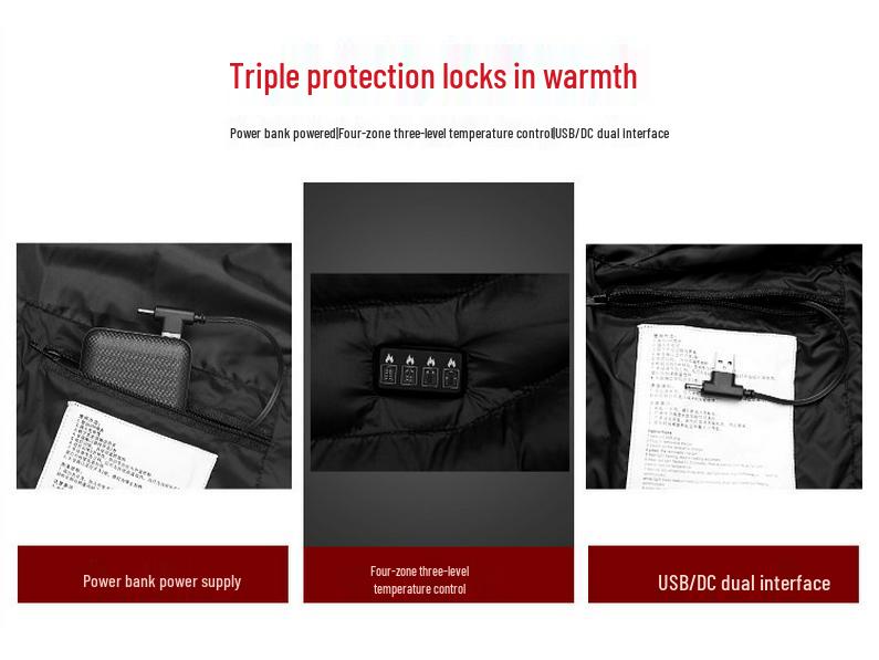 Smart Heated Cotton Jacket - Unisex Outdoor Full Body Warmth with Constant Temperature Control