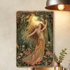 Vintage Metal Tin Sign - Garden Maiden Decor for Indoor/Outdoor, Wall Art In Bedrooms