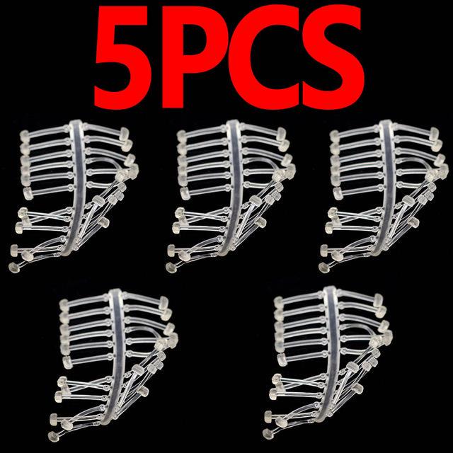 Bimoo 5Cards/60Stops Carp Fishing Hair Rig Fishing Bait Stop Pop Up Rig Stoppers Clear Color Boilie Inserts