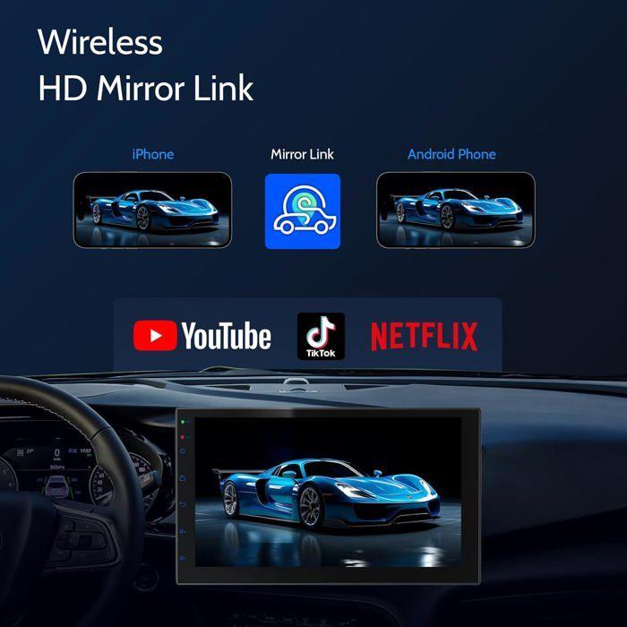 Autoradio 2 DIN - UNDERSCORE - Écran Tactile 7'' HD - Bluetooth 5.0 - CarPlay/Android Auto - 50W x 4
