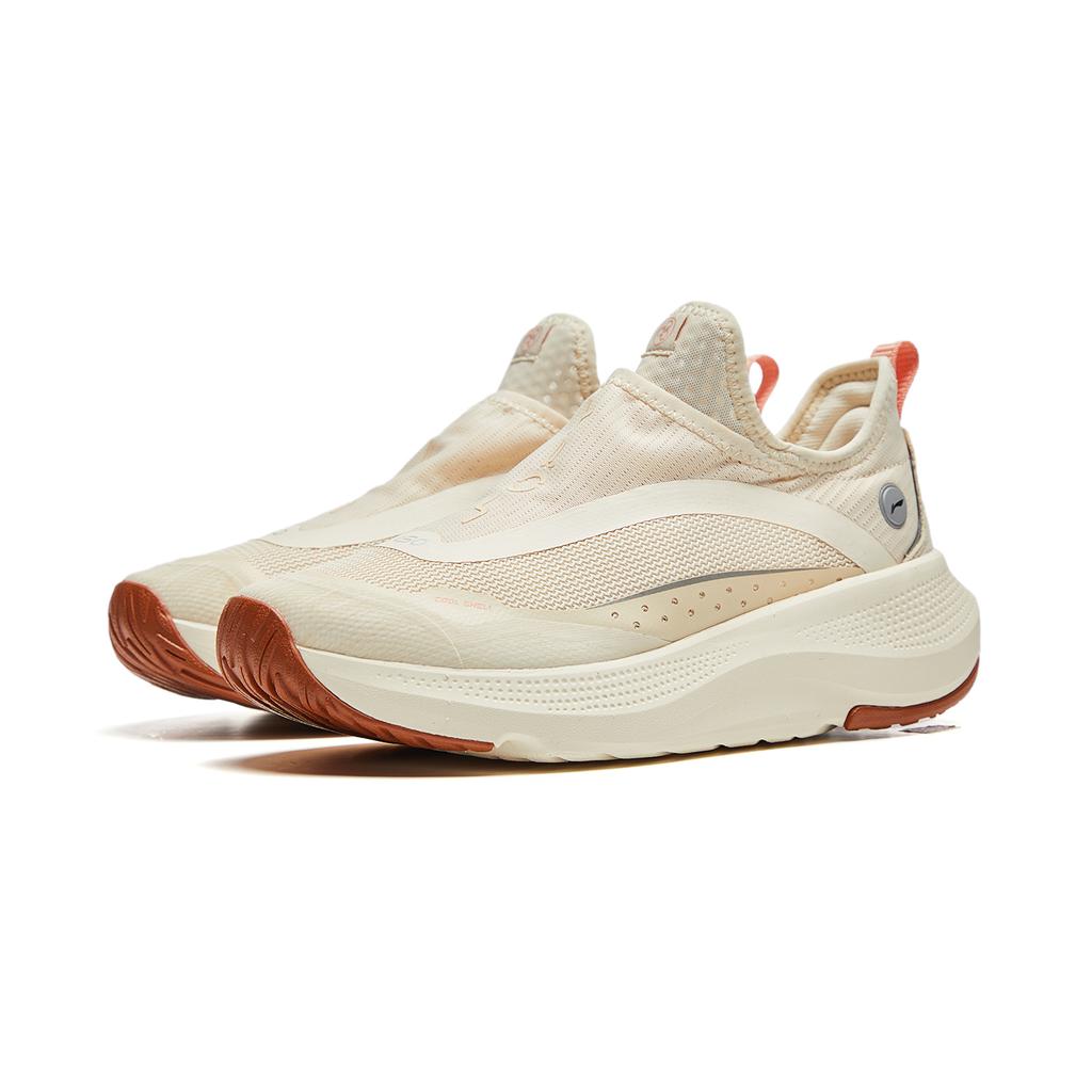 Li Ning Soft Go Comfortable Versatile Non-Slip Wear-Resistant Low-Top Casual Shoes Women Sneaker Swan-White AGLU166-3