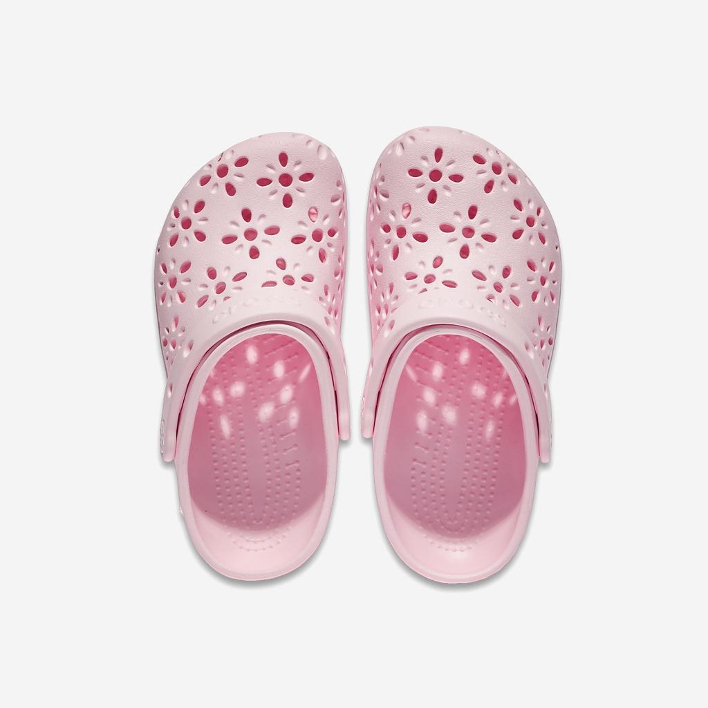 Crocs Классические детские клоги с цветочной перфорацией, CRS210943, 1010112422, Популярная корейская обувь