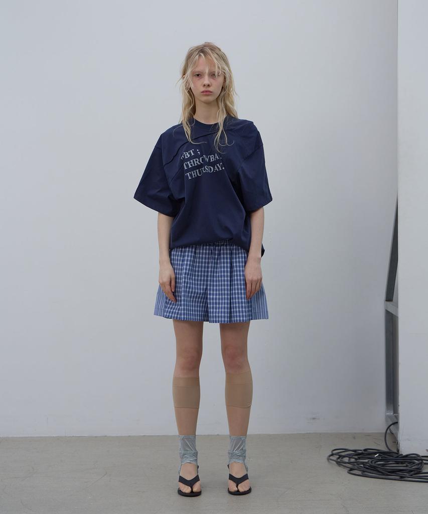 LCDC™ Draped Lettering Print T-Shirt (Navy)