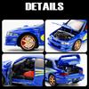1/32 Subaru Impreza WRX STI Supercar Diecast Model Alloy Metal Car Classic Love Collection Hobby Birthday Gifts with Friend