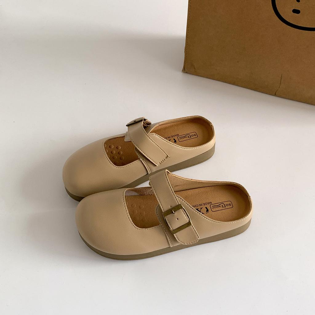 White Retro Bag Head Inner Height-increasing Slippers Women's Summer Outer Wear 2025 New Non-slip Light Mouth French Cool Slippers