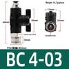 Pneumatic Hand Valve Set with Quick-Plug Connectors BUC 4/6/8/10mm