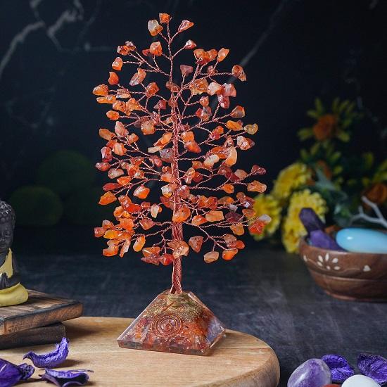Сердолик, драгоценный камень, Древо жизни, основание пирамиды с оргоном, хрустальное дерево для положительной энергии, декор по фэн-шуй