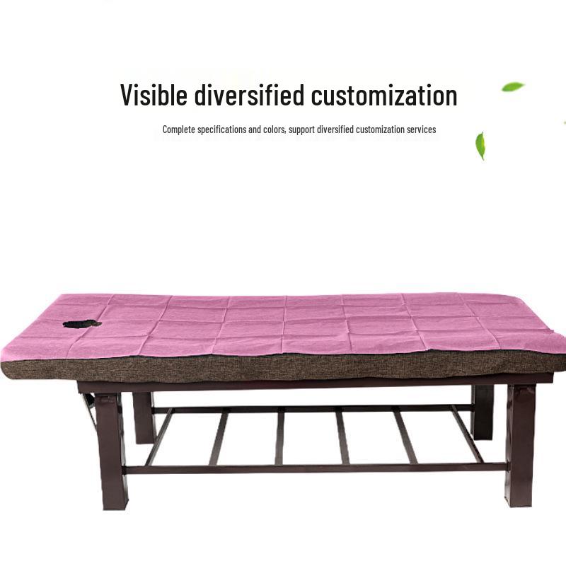 Водонепроницаемые и маслостойкие одноразовые простыни для массажного стола с отверстиями, идеально подходят для салонов красоты, утолщенные, упаковка 50 штук.