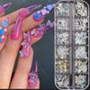 12 Grids/Box Crystal Nail Art Rhinestones Mixed Sizes Flatback Nail Stones Gems Luxury 3D DIY Charms For Nail Art Decorations