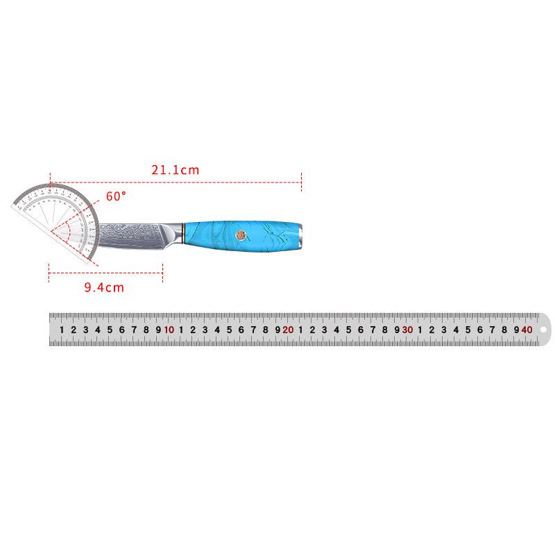 Damascus Steel Kitchen Knives Sharp Chefs Cleaver Sashimi Santoku Slicing Nakiri Paring Boning Paring Utility Knife Resin Handle