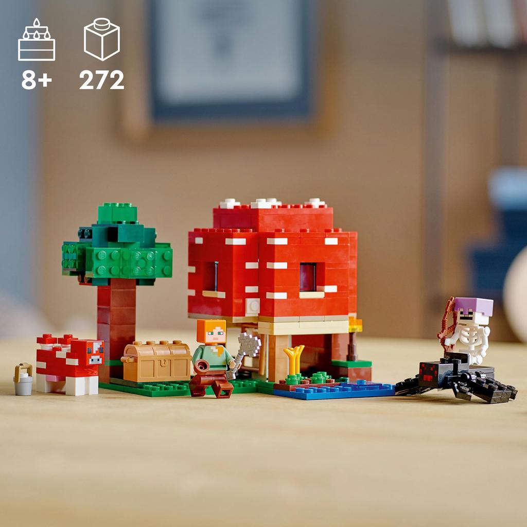 LEGO Minecraft Mushroom House Toy Подарок на день рождения Блок Рождество Мальчики Девочки Дети 8 лет 9 лет 10 лет Начальная школа
