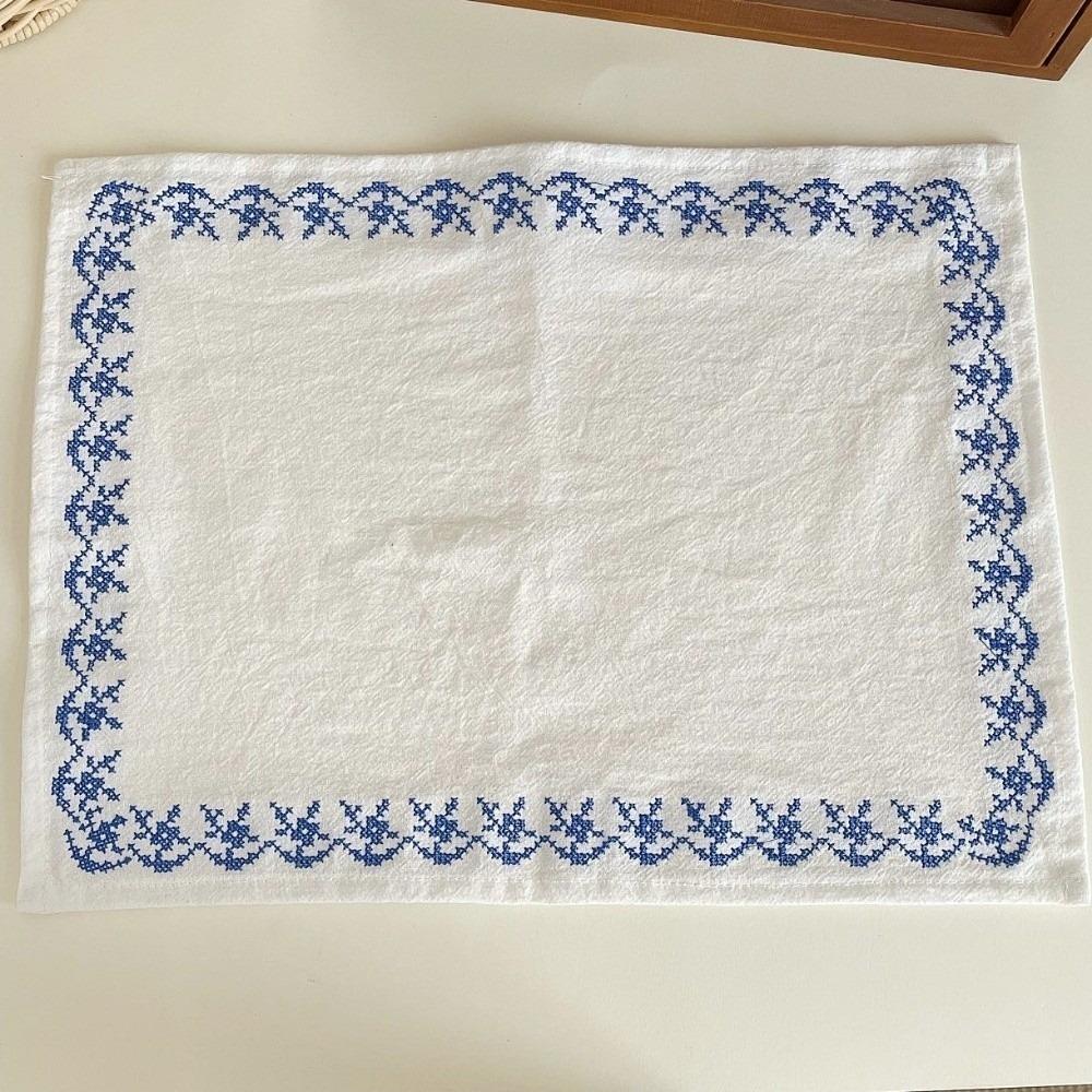 Square Cup Mat Cotton photo background cloth New Western Food Mats  Table Decor
