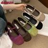 Fashion Female Shallow Footwear Round Toe Women Ballet Flats Shoes Casual Soft Fashion Buckle Strap Ladies Mary Janes Flats Shoes