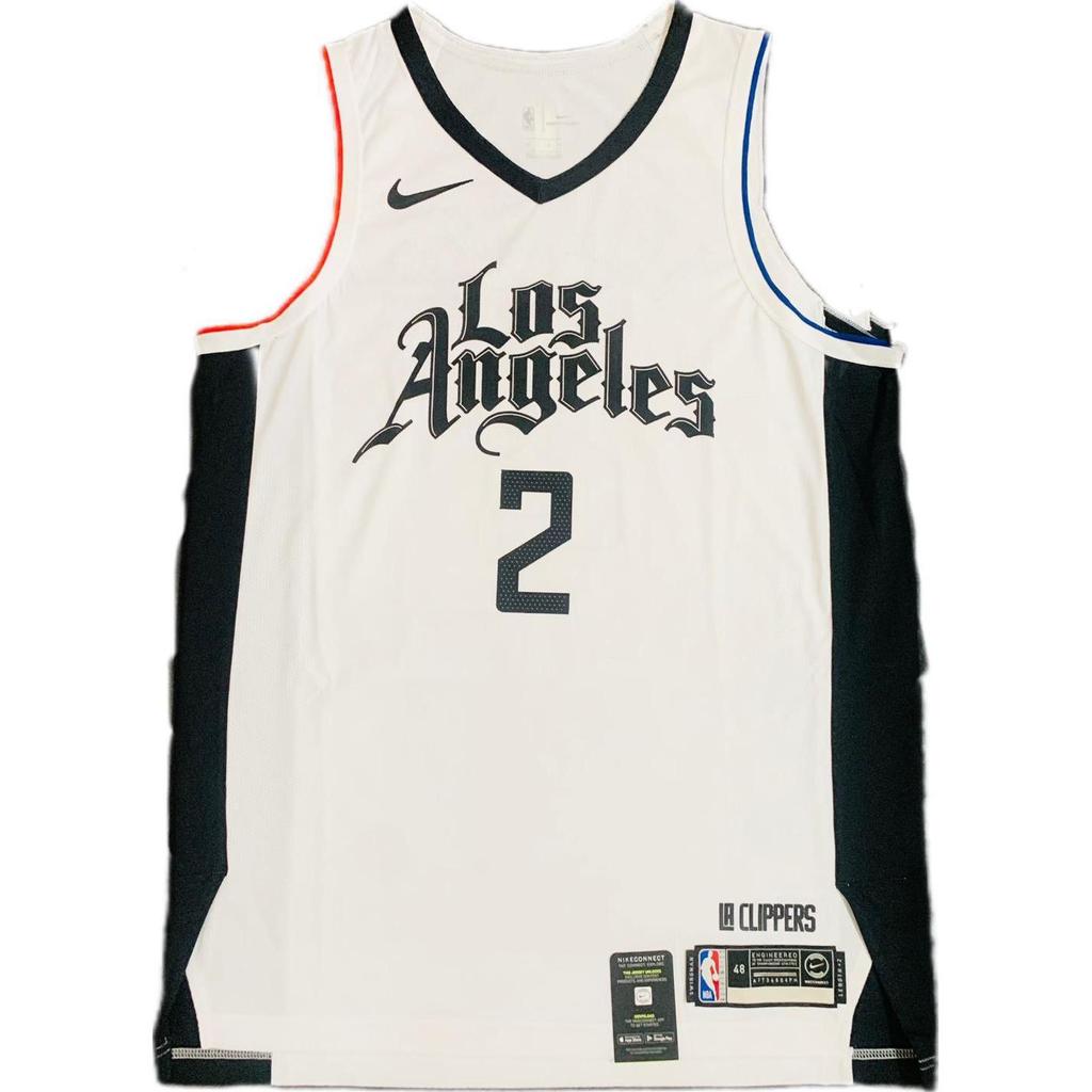 Nike X NBA Collaboration Letter Print Logo Home 19-20 Season Los Angeles Clippers 2 Leonard AU Player Edition Basketball Jersey Men Jersey AV4581-101