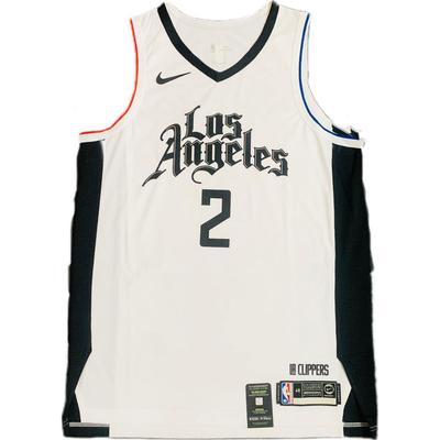 X NBA Collaboration Letter Print Logo Home 19-20 Сезон Los Angeles Clippers 2 Leonard AU Player Edition Баскетбольная майка Мужская майка AV4581-101