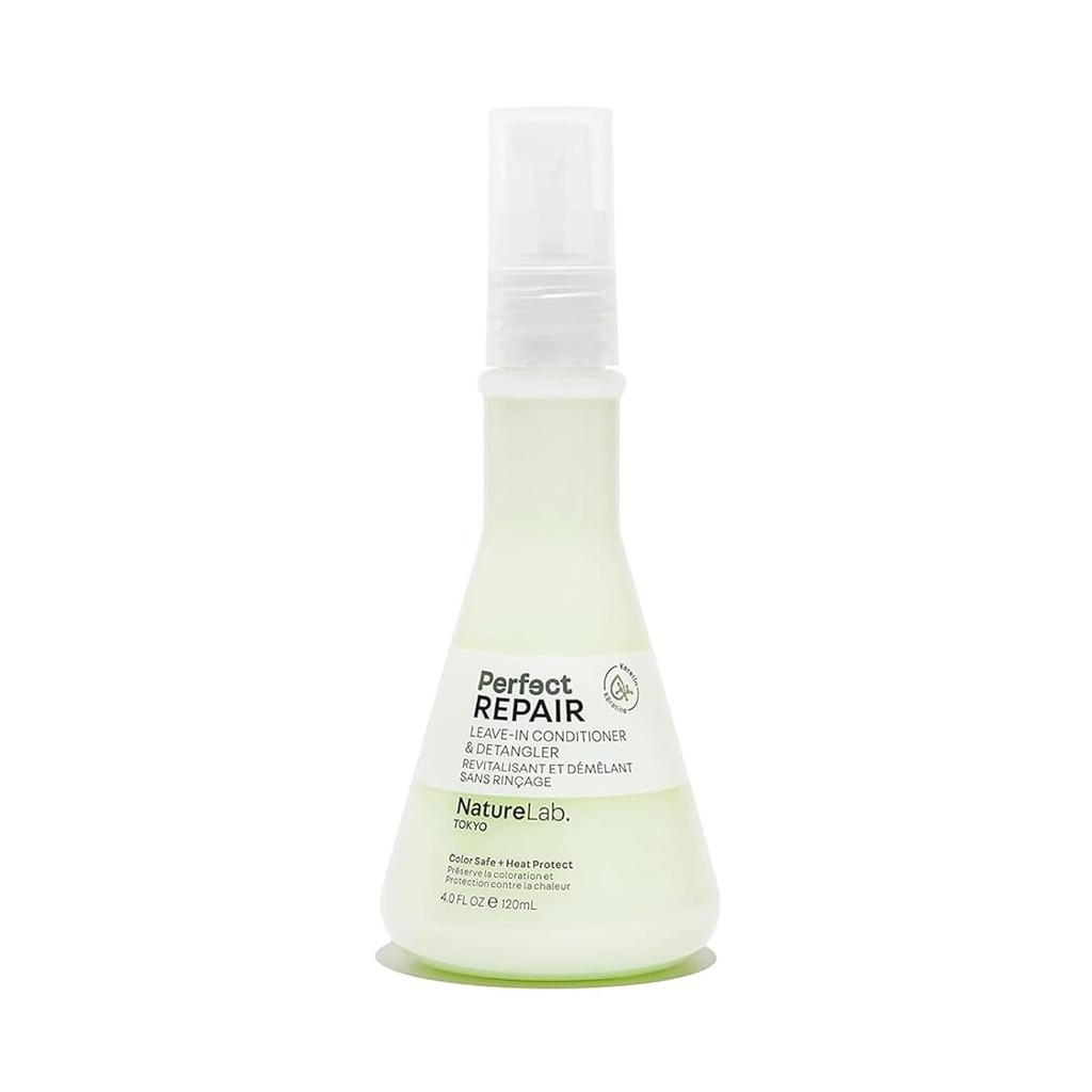 NatureLab.TOKYO Perfect Repair Leave-In Conditioner & Detangler: Heat Protection, Color Safe, Protect Against Future Damage | 4 FL OZ / 120 ML