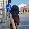 Teenager Sunshade Bucket Hat Solid Color Fisherman Hat Washed Denim Bucket Cap  Men Women