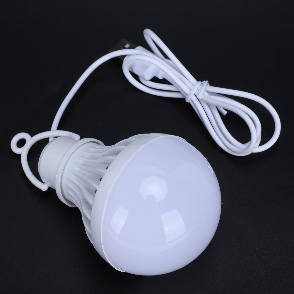2 Pack 5V 7W Camping Lantern White Light Portable LED Lamp Portable USB Bulb  Tent Lighting