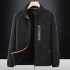 New Autumn and Winter Men's Outdoor Fleece Jacket with Fleece and Thicker Autumn and Winter Fleece Jacket Stand-up Collar Top