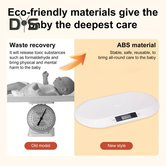 Цифровые детские весы с ЖК-дисплеем Точные детские весы до 20 кг Регулируемые единицы измерения для новорожденных детей Домашние животные Взвешивание Электронные весы