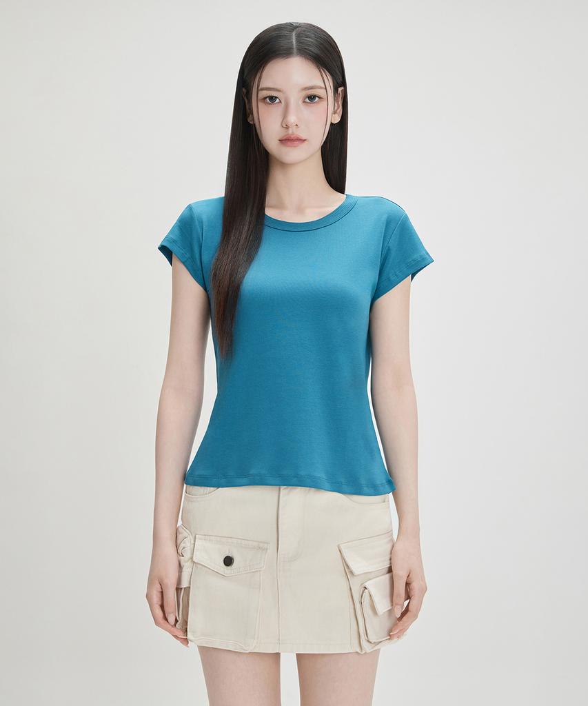 MIXXO Round Neck Short Sleeve T-Shirt Re Hwg55Ss_Miwhwg74Qs