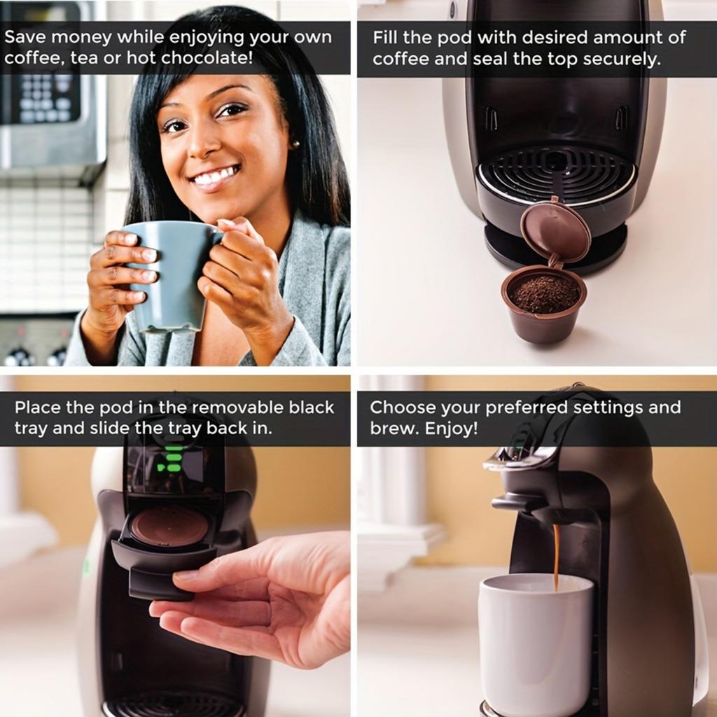 1 шт. многоразовых кофейных капсул, совместимых с капсулами для кофемашины DOLCE GUSTO, набор фильтров для воды для многоразовых кофейных чашек.