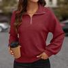 Women's Fashion Casual Fall Winter Solid Color Print Long Sleeve Pullovers & Long Sleeves