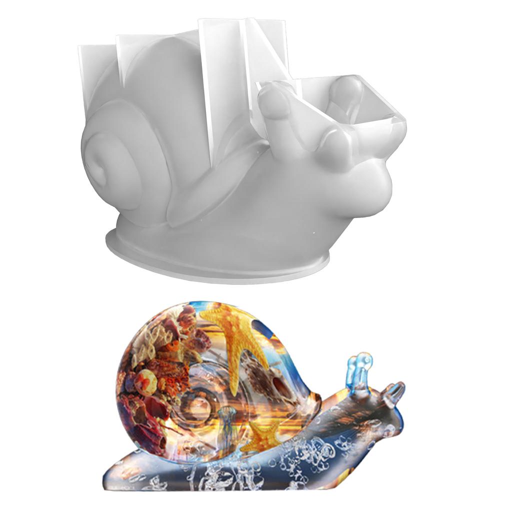 Animal Candle Mold Big Snail Resin Casting Silicone Mold for DIY Candle Soap Plaster Ornament Cake Fondant Decoration