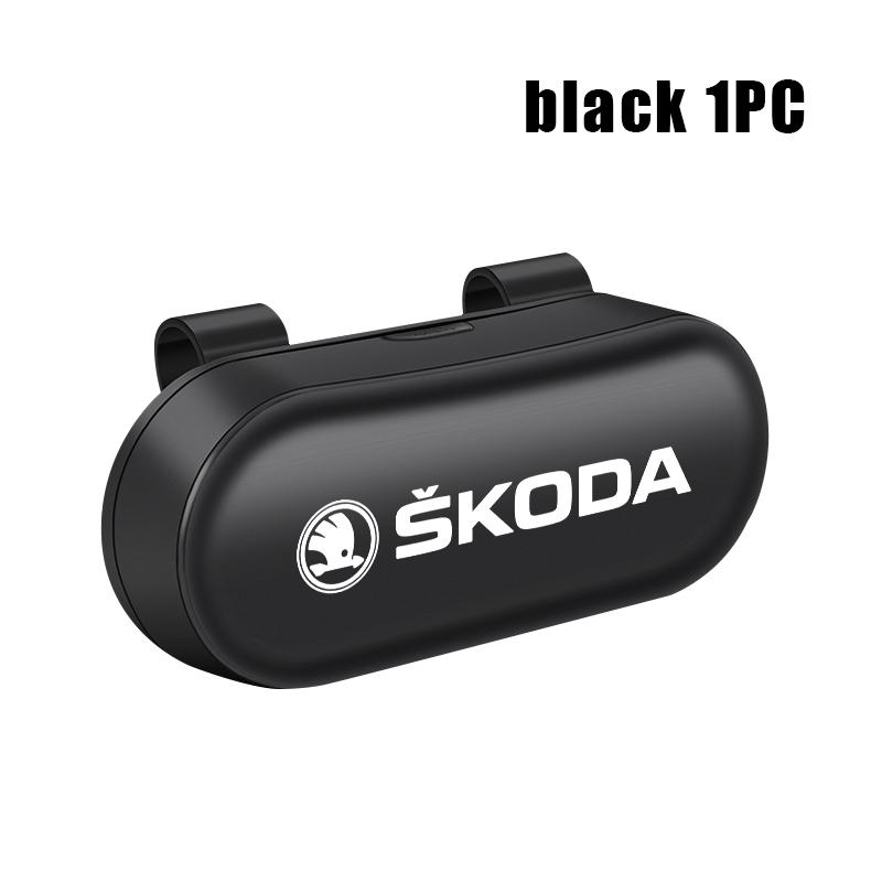 sfrab5 Car Sun Visor Sunglasses Holder Case Glasses Box For Skoda VRS Superb Yeti Octavia Enyaq Rapid Karoq Derivati