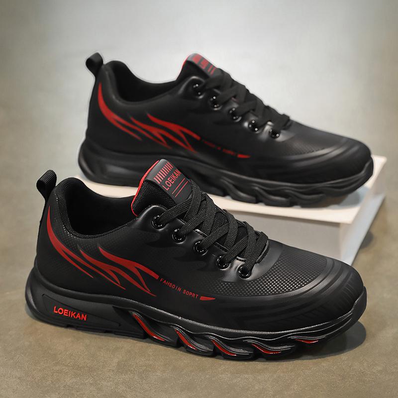 Мужская спортивная обувь, кроссовки для бега, студенческие кроссовки, черные кроссовки для ходьбы, большие размеры