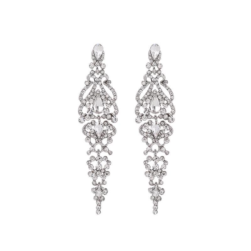 Элегантные хрустальные свадебные серьги - модный новогодний аксессуар