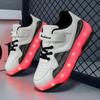 TUINANLE Children’s Two Wheels Luminous Glowing Sneakers Heels Light Roller Skate Shoes