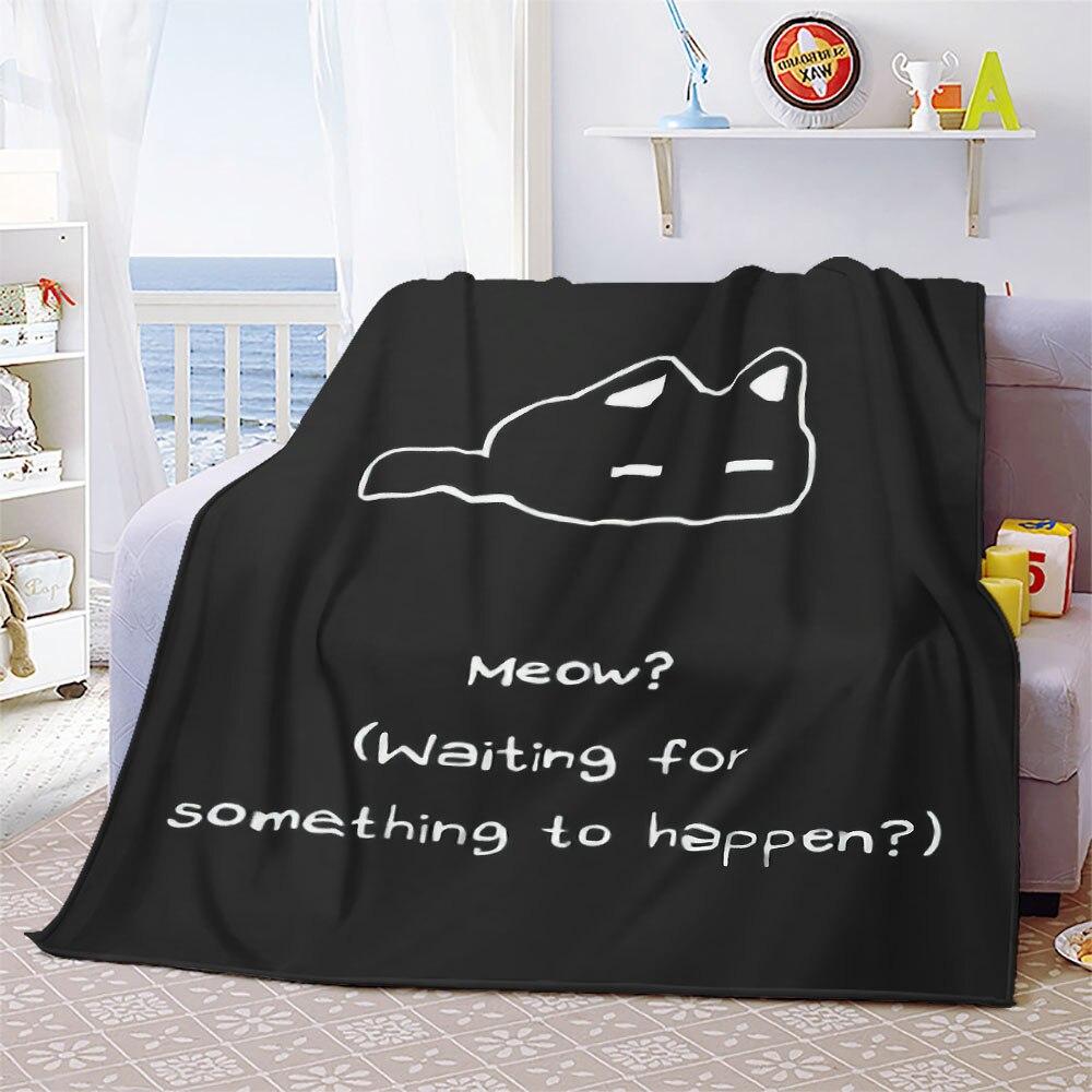 Одеяло для игры Omori, забавное фланелевое одеяло с котом Омори, мультяшными друзьями, для спальни, гостиной, покрывало для дивана, покрывало Omori