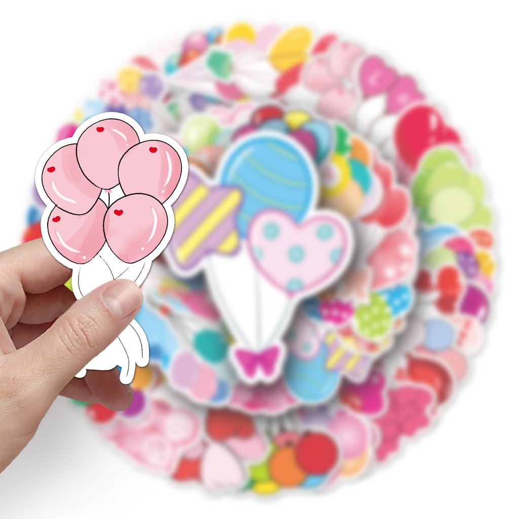 50 Balloon Bouquet Doodle Personality Cartoon Small Fresh Guka DIY Water Cup Suitcase Sticker Waterproof