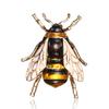 Rinhoo Vintage Green Rhinestone Bee Brooches For Women Luxury Zircon Bee Insect Metal Pins Exquisite Animal Corsage Jewelry Gift