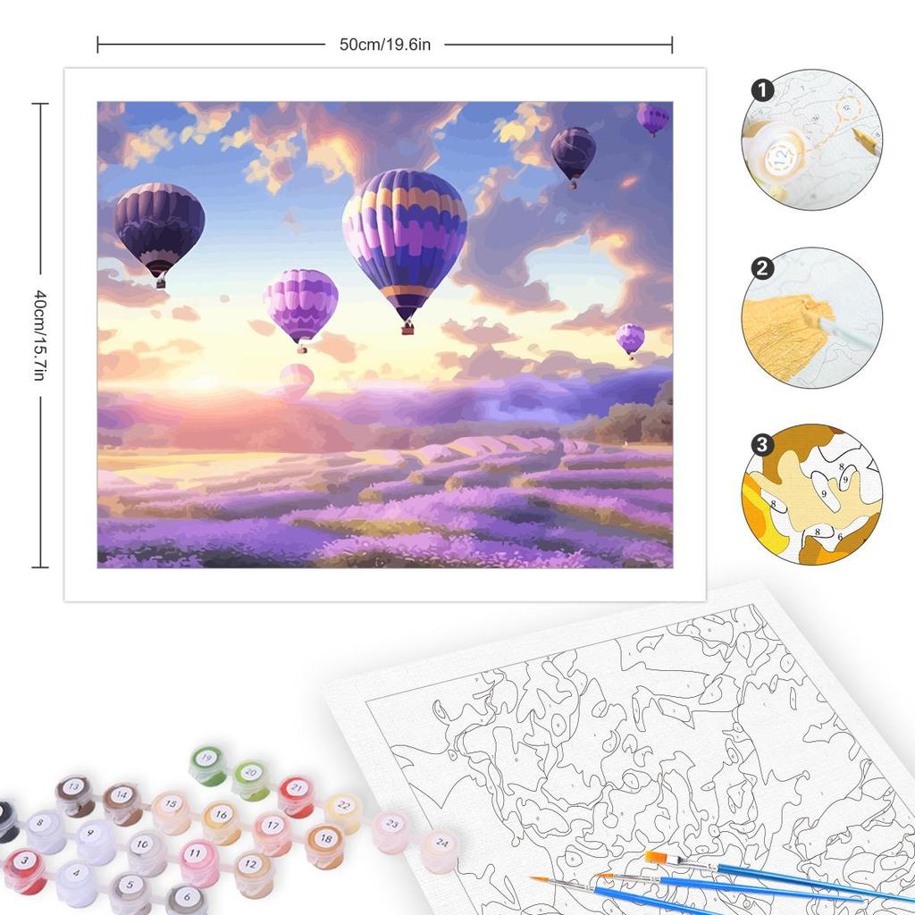 Рамка «сделай сам», картина по номерам для взрослых, наборы, воздушный шар, пейзажный маркер по номерам, стартовый набор, подарок «сделай сам», искусство для домашнего декора 40x50 см