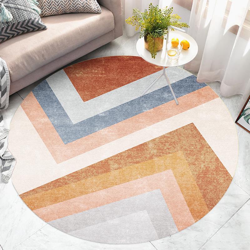 Круглый геометрический ковер для дома, гостиной, дивана, журнального столика, коврик для пола, ковер для дома, спальни, коврик для пола