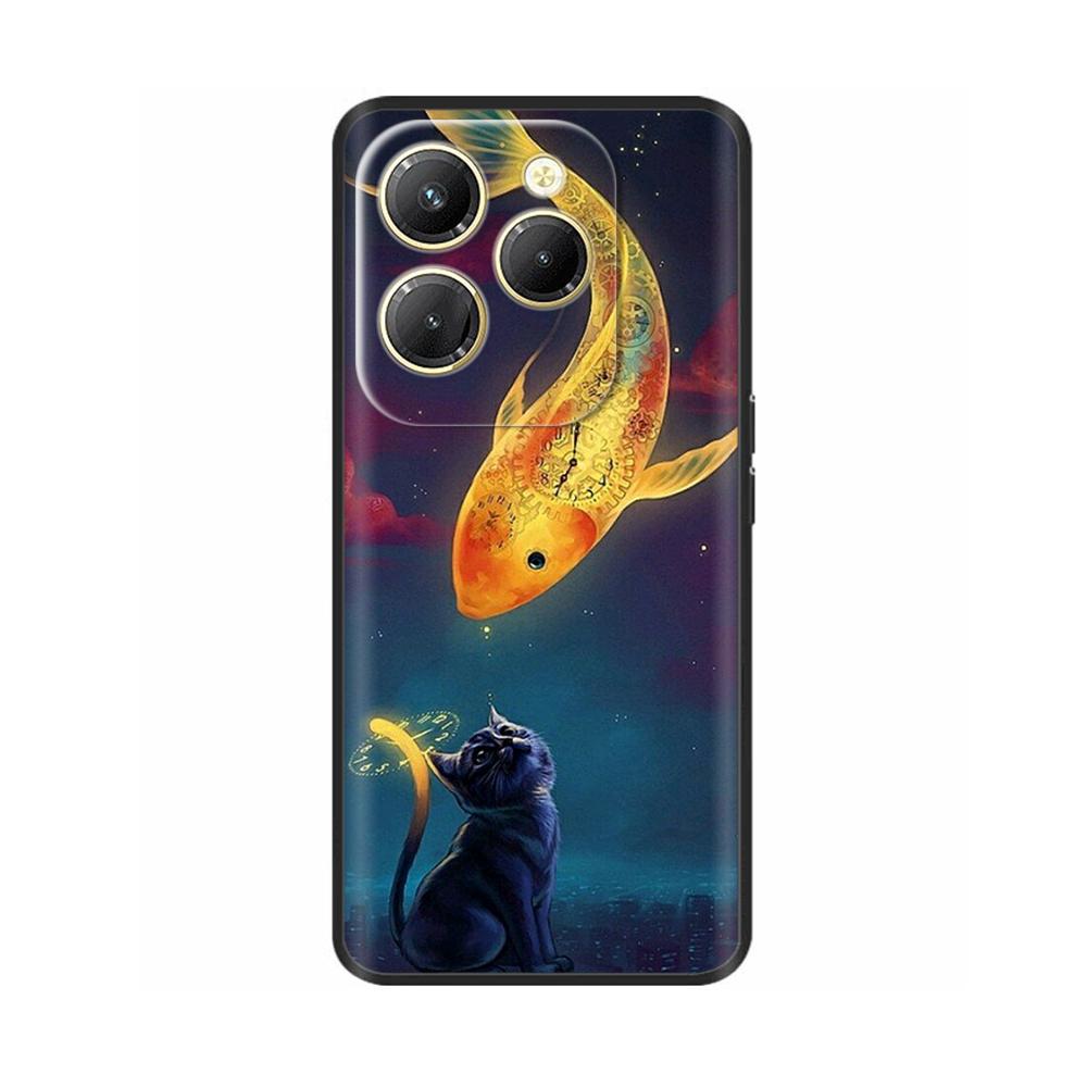 Для чехла Infinix Hot 40 Pro Ударопрочный Силиконовый Мягкий Чехол для Телефона Задняя Крышка для Infinix Hot 40 Pro Hot40 40i Hot40i Чехлы Fundas