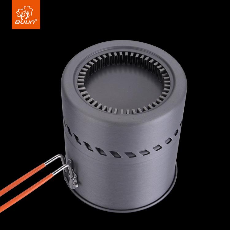 Портативный набор посуды для кемпинга: Кастрюля для сбора тепла, чайник и кассетная плита